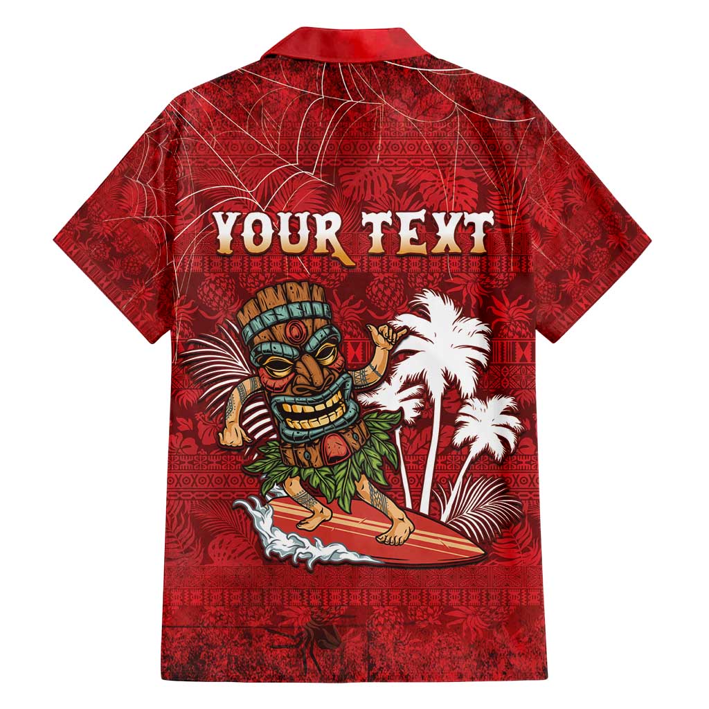Personalised Aloha Halloween Family Matching Summer Maxi Dress and Hawaiian Shirt Skeleton Surfing