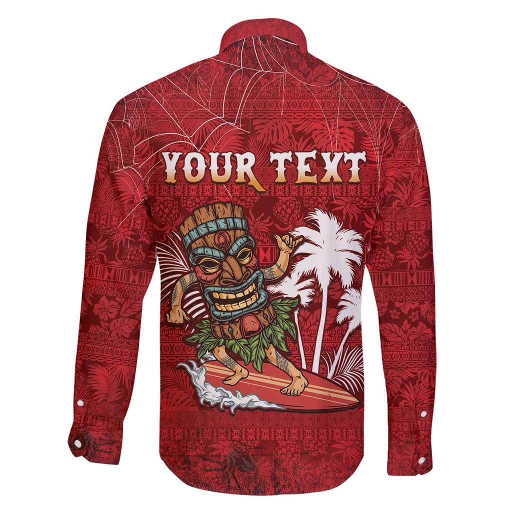 Personalised Aloha Halloween Family Matching Tank Maxi Dress and Hawaiian Shirt Skeleton Surfing