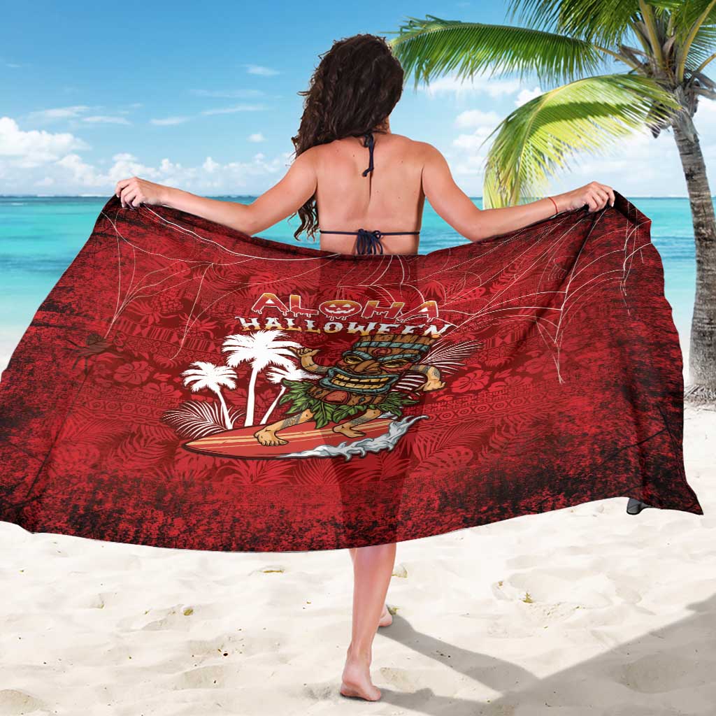 Aloha Halloween Sarong Skeleton Surfing