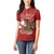 Personalised Aloha Halloween Women Polo Shirt Skeleton Surfing