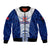 Custom Samoa Rugby Sleeve Zip Bomber Jacket 2023 Pacific Championships Polynesian Pattern LT05 Unisex Blue - Polynesian Pride