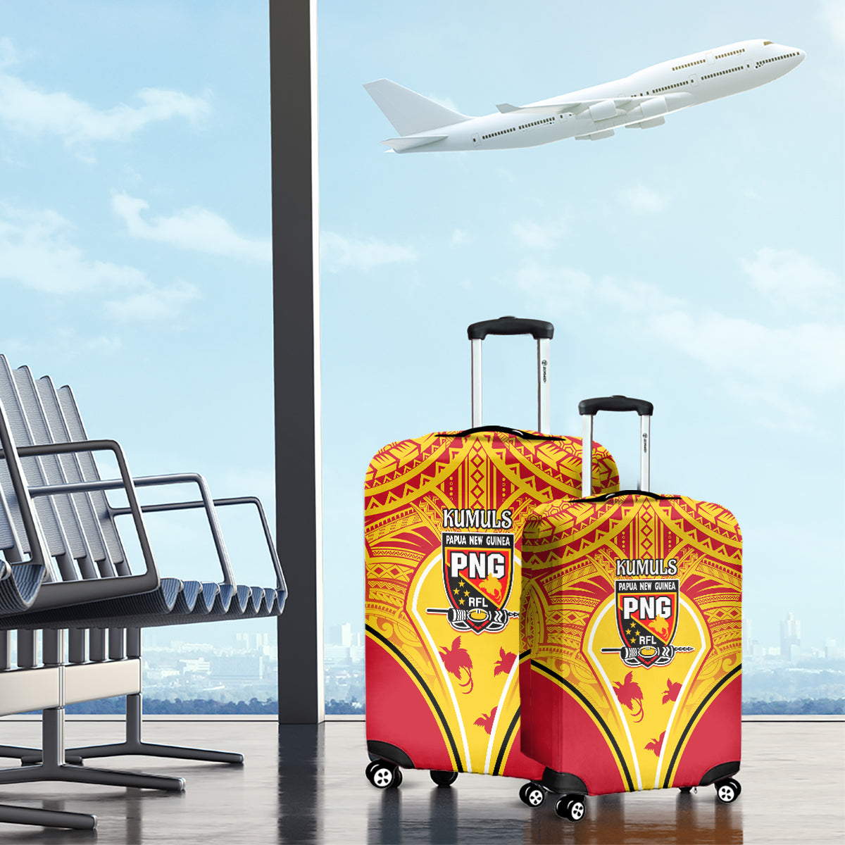 Papua New Guinea Rugby Luggage Cover 2023 Pacific Championships The Kumuls LT05 - Polynesian Pride