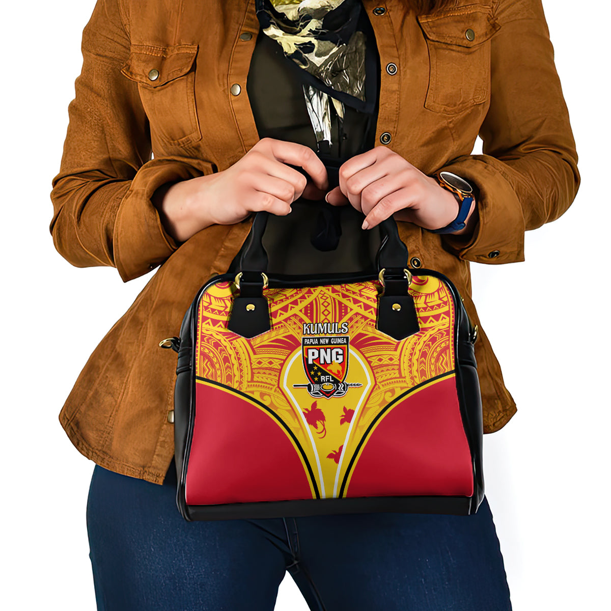 Papua New Guinea Rugby Shoulder Handbag 2023 Pacific Championships The Kumuls LT05 - Polynesian Pride