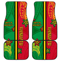 Vanuatu Happy Unity Day Car Mats Polynesian Plumeria LT05 Red - Polynesian Pride