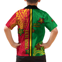 Personalised Vanuatu Happy Unity Day Kid Hawaiian Shirt Polynesian Plumeria LT05 - Polynesian Pride