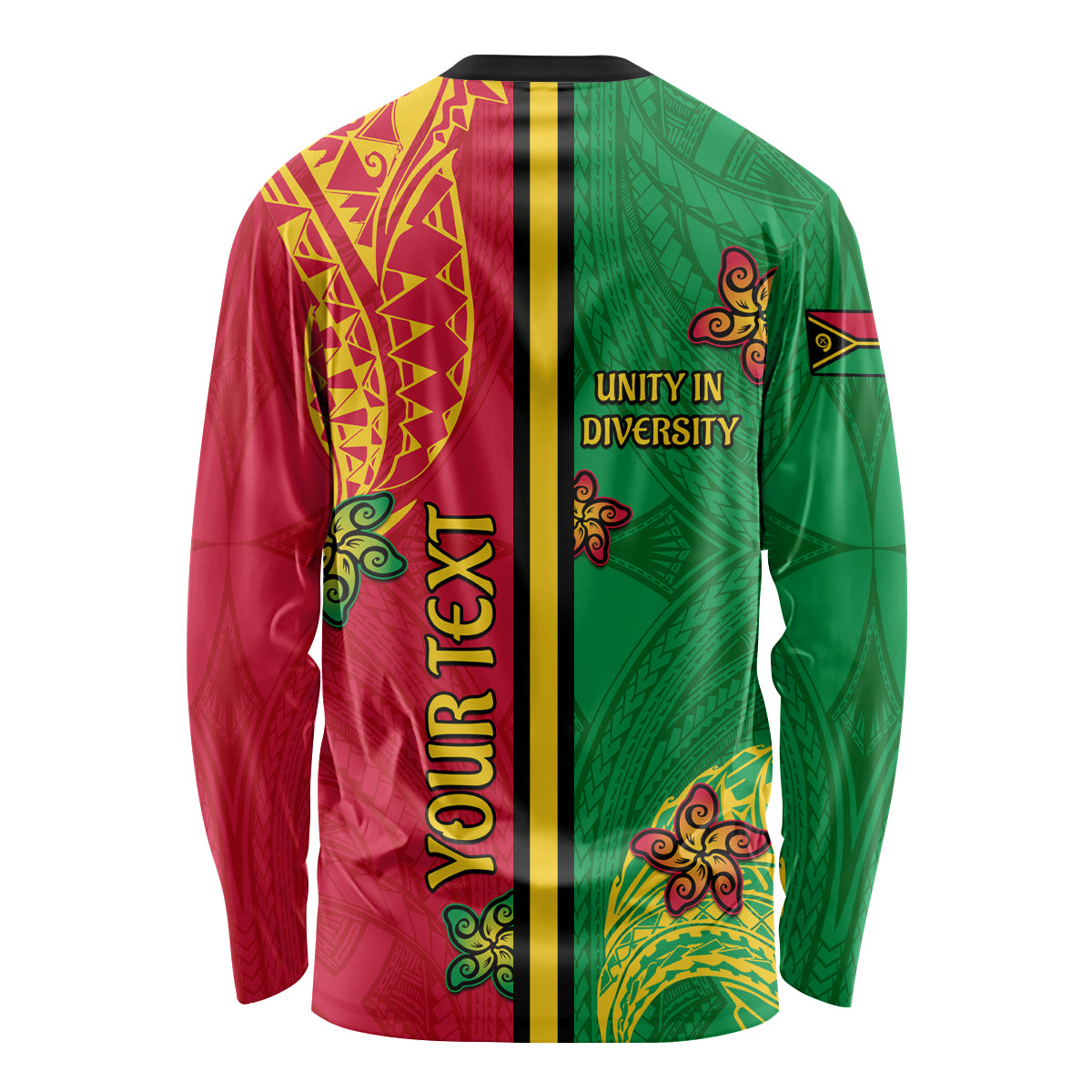 Personalised Vanuatu Happy Unity Day Long Sleeve Shirt Polynesian Plumeria LT05 - Polynesian Pride