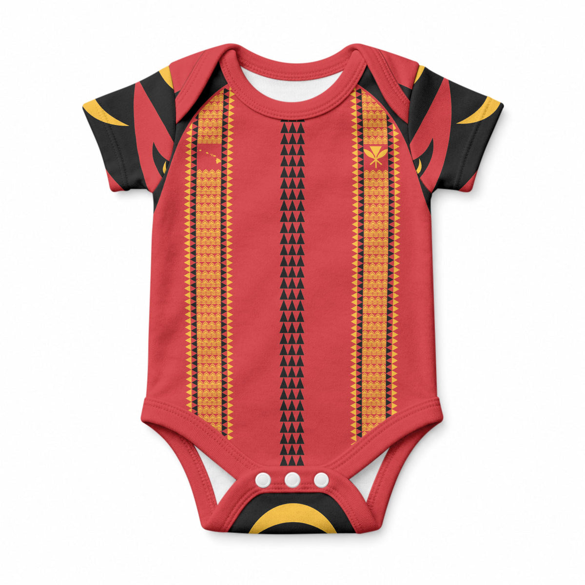 Hawaii Ahu Ula Inspired Baby Onesie Red Version LT05 Red - Polynesian Pride