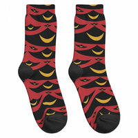 Hawaii Ahu Ula Inspired Crew Socks Red Version LT05 - Polynesian Pride