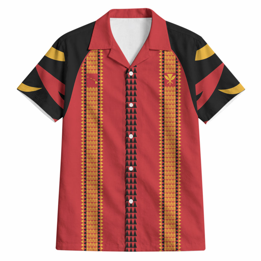Hawaii Ahu Ula Inspired Hawaiian Shirt Red Version LT05 Red - Polynesian Pride