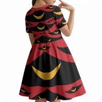 Hawaii Ahu Ula Inspired Kid Short Sleeve Dress Red Version LT05 - Polynesian Pride