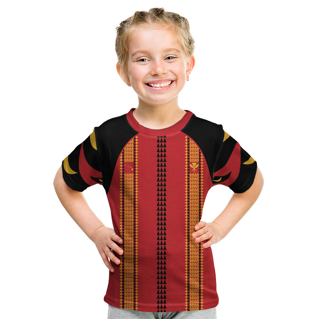 Hawaii Ahu Ula Inspired Kid T Shirt Red Version LT05 Red - Polynesian Pride