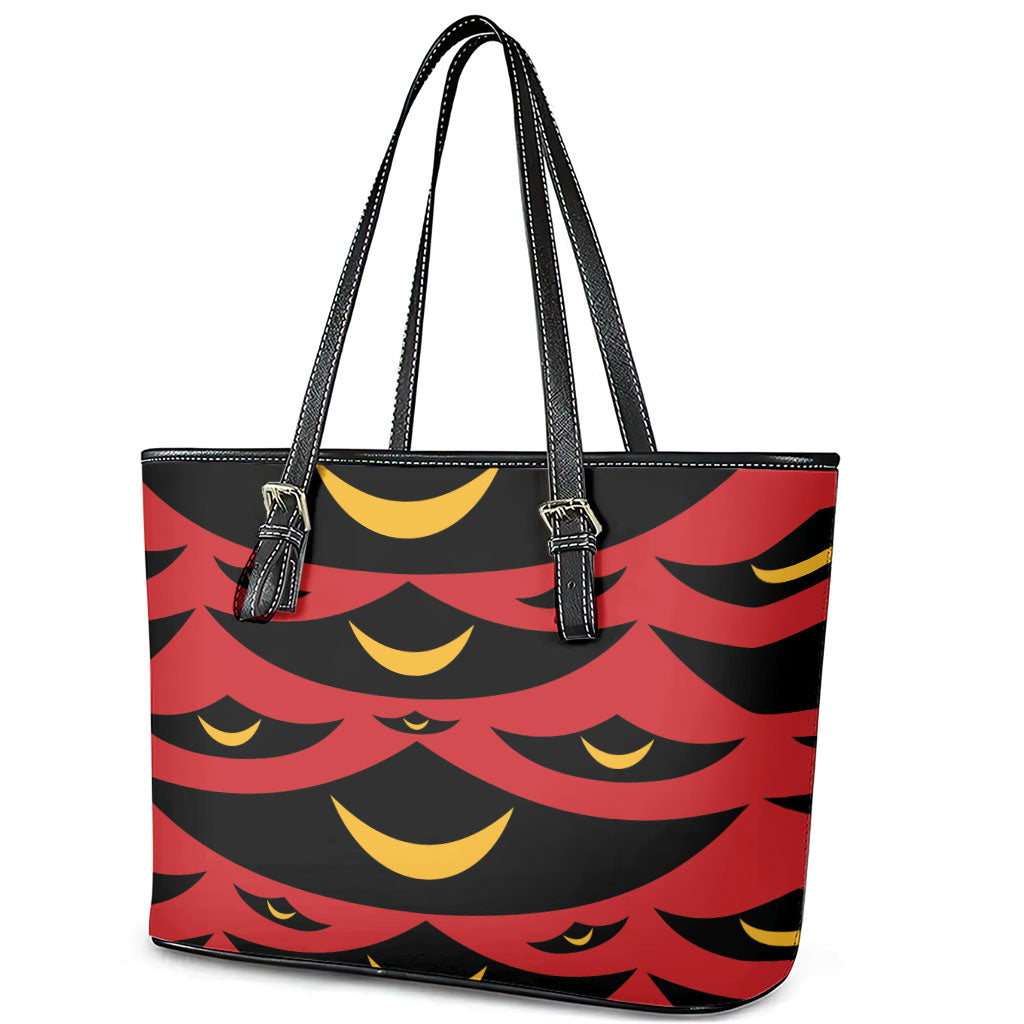 Hawaii Ahu Ula Inspired Leather Tote Bag Red Version LT05 - Polynesian Pride