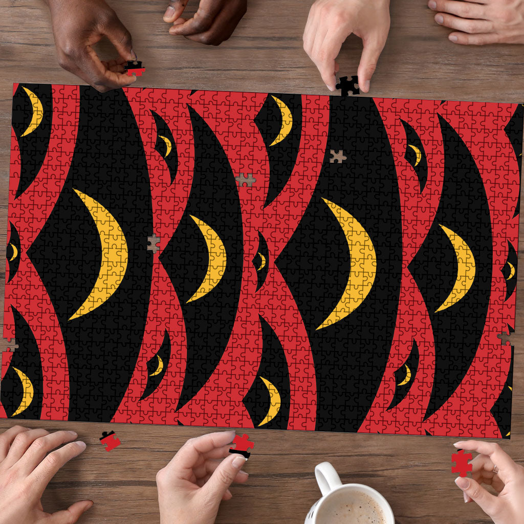 Hawaii Ahu Ula Inspired Puzzle Red Version LT05 - Polynesian Pride
