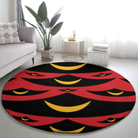 Hawaii Ahu Ula Inspired Round Carpet Red Version LT05 - Polynesian Pride