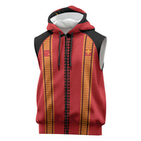Hawaii Ahu Ula Inspired Sleeveless Zip Hoodie Red Version LT05 Red - Polynesian Pride