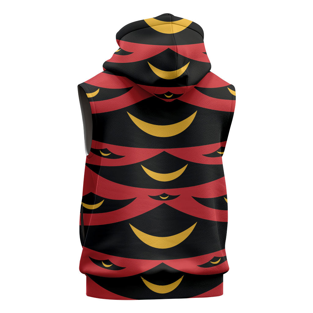 Hawaii Ahu Ula Inspired Sleeveless Zip Hoodie Red Version LT05 - Polynesian Pride