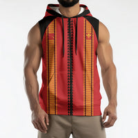 Hawaii Ahu Ula Inspired Sleeveless Zip Hoodie Red Version LT05 - Polynesian Pride