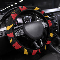 Hawaii Ahu Ula Inspired Steering Wheel Cover Red Version LT05 Universal Fit Red - Polynesian Pride