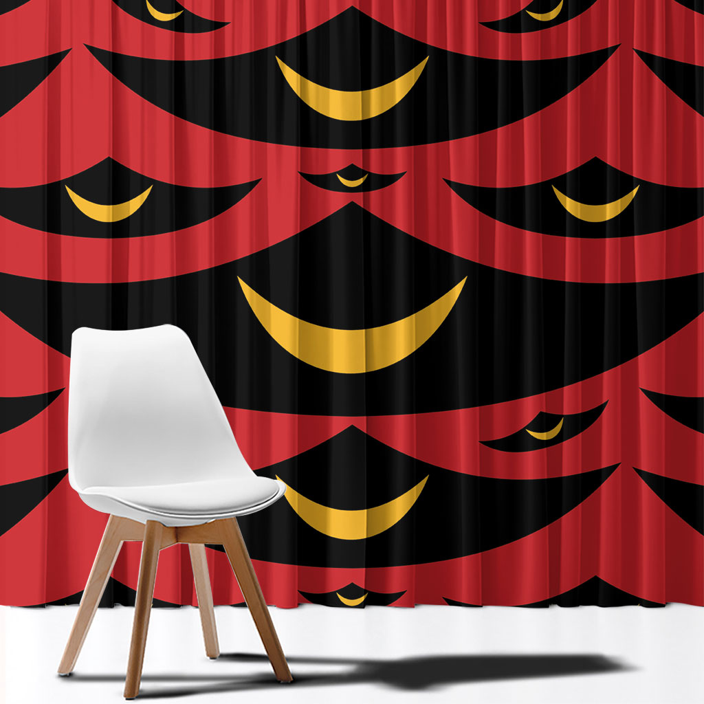 Hawaii Ahu Ula Inspired Window Curtain Red Version LT05 - Polynesian Pride