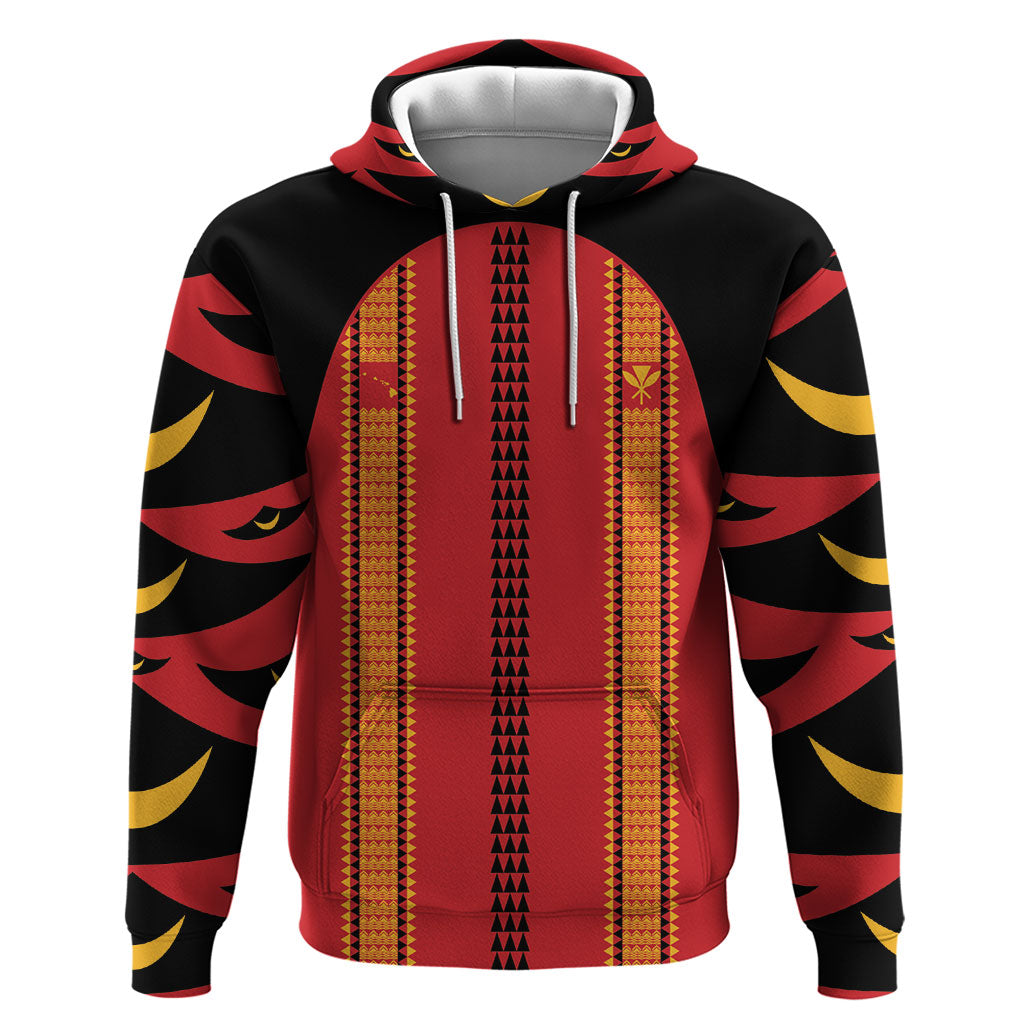 Hawaii Ahu Ula Inspired Zip Hoodie Red Version LT05 Pullover Hoodie Red - Polynesian Pride
