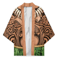 Hawaii Warrior Tattoo Inspired Kimono Tropical Leaf Skirt Costume