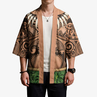 Hawaii Warrior Tattoo Inspired Kimono Tropical Leaf Skirt Costume