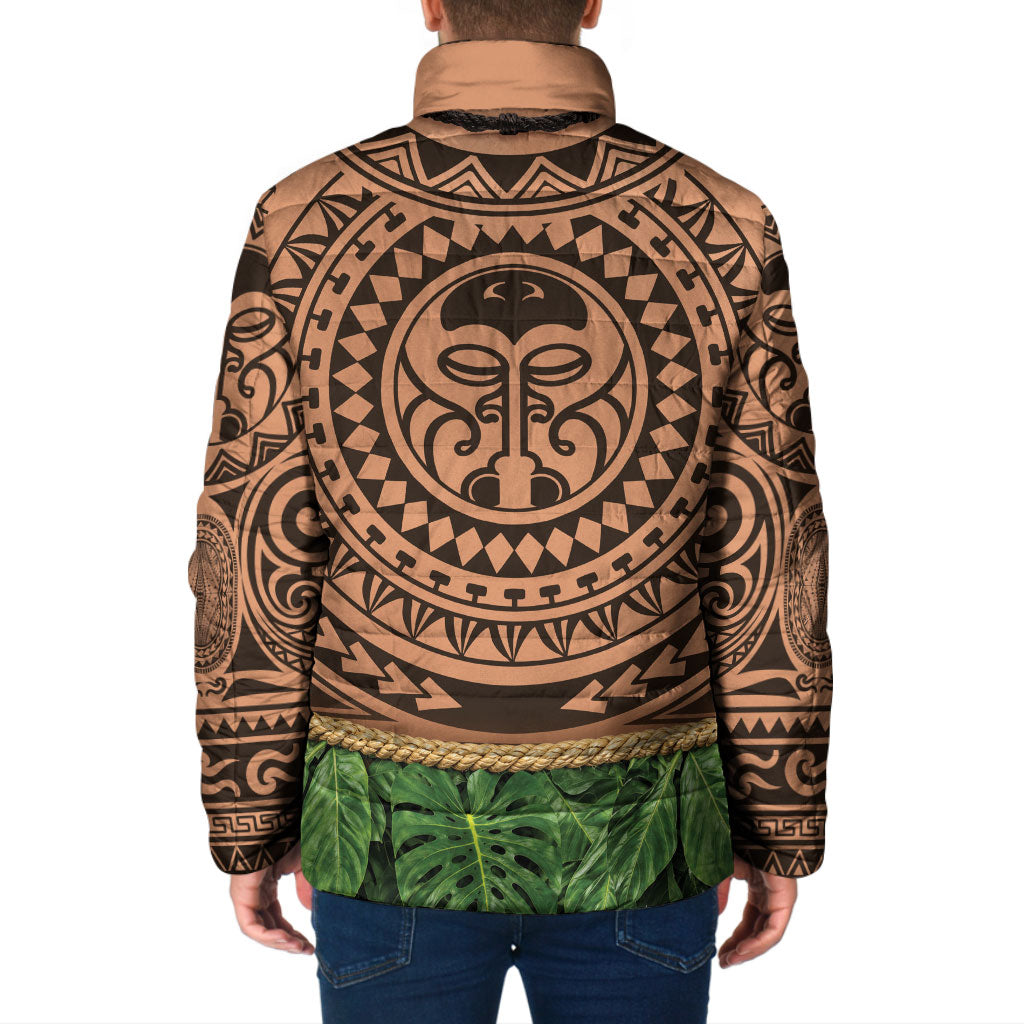 Hawaii Warrior Tattoo Inspired Padded Jacket Tropical Leaf Skirt Costume LT05 - Polynesian Pride