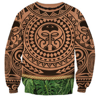 Hawaii Warrior Tattoo Inspired Sweatshirt Tropical Leaf Skirt Costume