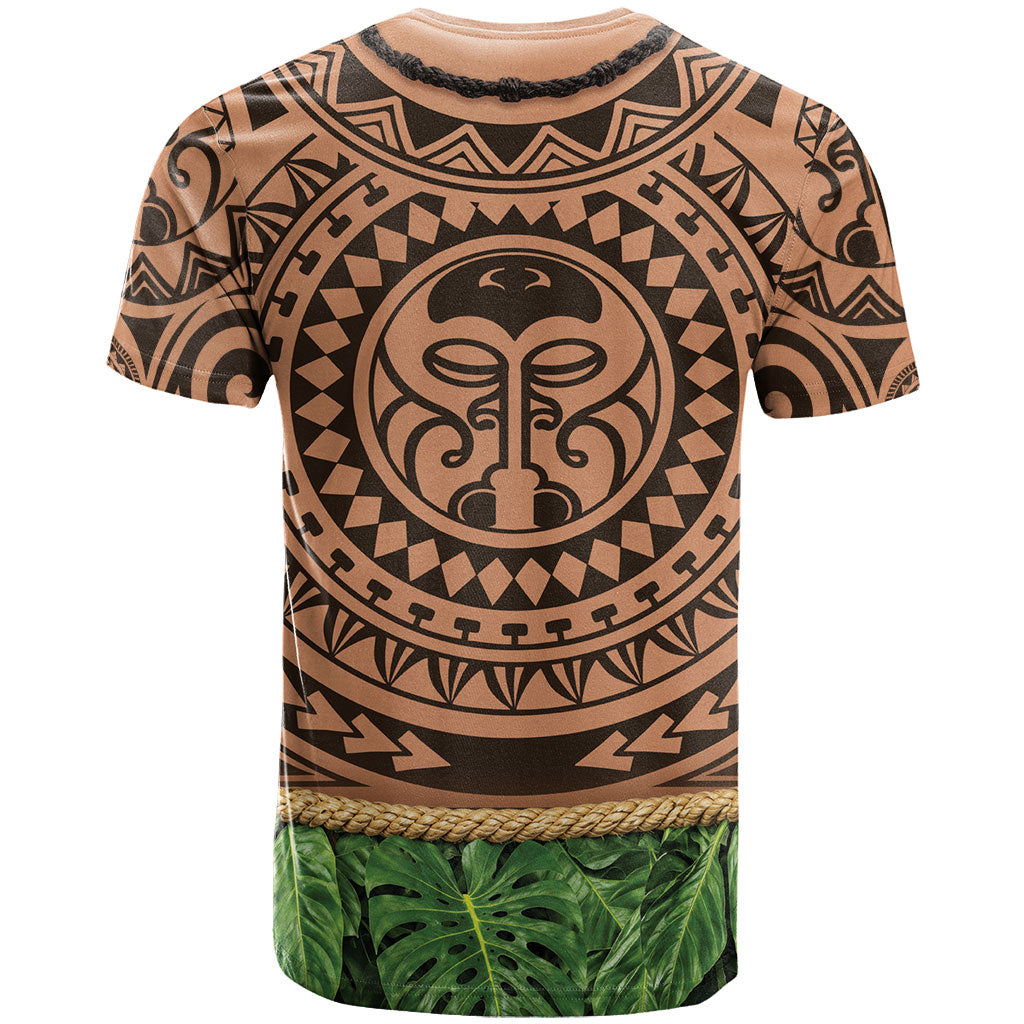 Hawaii Warrior Tattoo Inspired T Shirt Tropical Leaf Skirt Costume