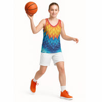 Polynesia Colorful Rooster Costume Basketball Jersey