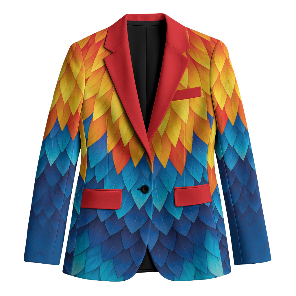 Polynesia Colorful Rooster Costume Blazer