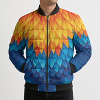 Polynesia Colorful Rooster Costume Bomber Puffer Jacket LT05 - Polynesian Pride