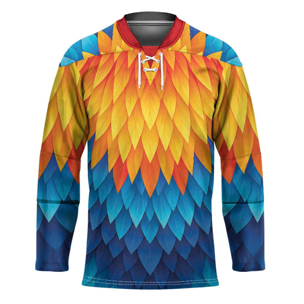 Polynesia Colorful Rooster Costume Hockey Jersey LT05 Unisex Multicolor - Polynesian Pride