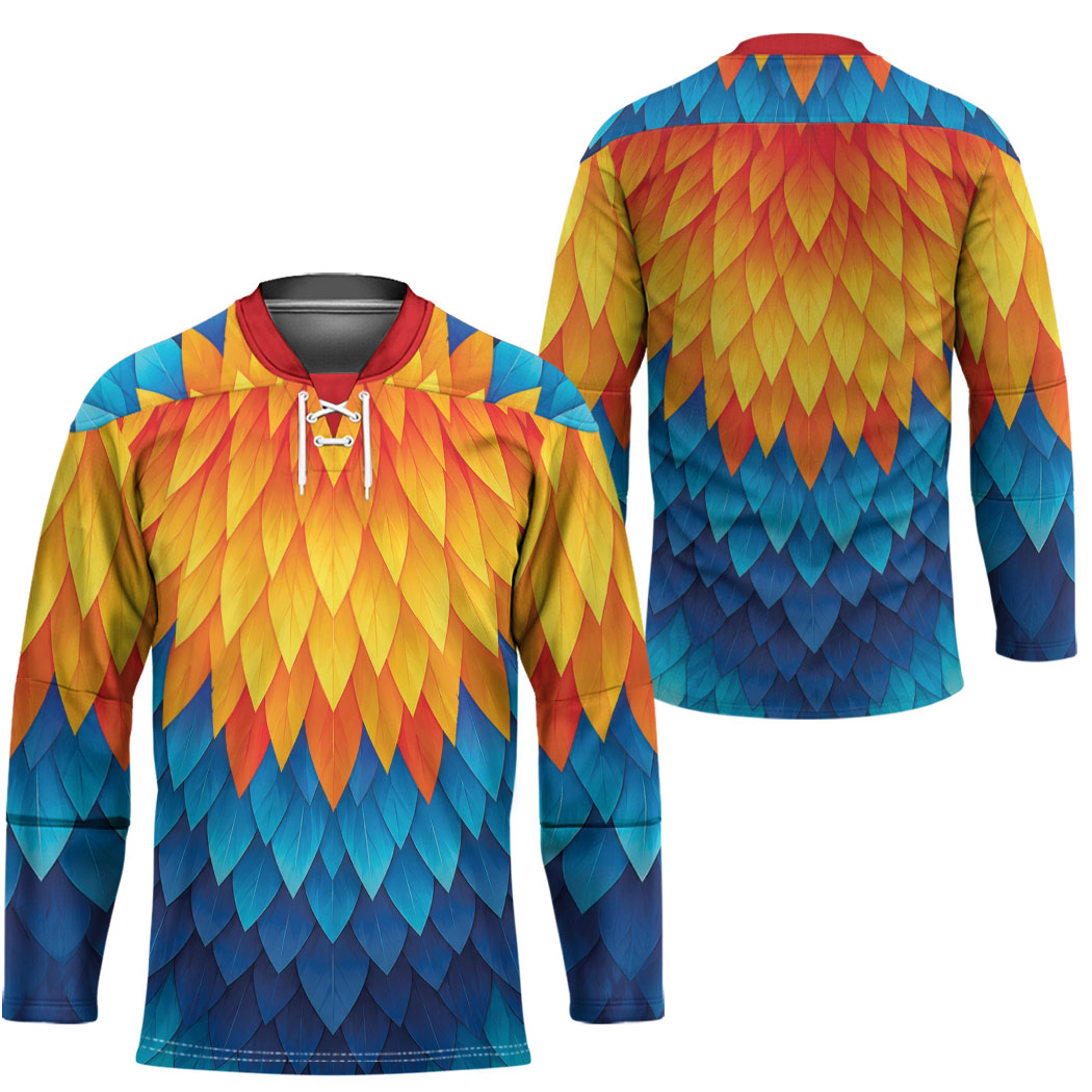 Polynesia Colorful Rooster Costume Hockey Jersey LT05 - Polynesian Pride
