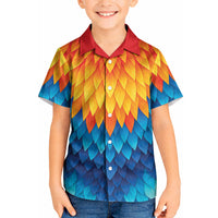Polynesia Colorful Rooster Costume Kid Hawaiian Shirt LT05 Kid Multicolor - Polynesian Pride