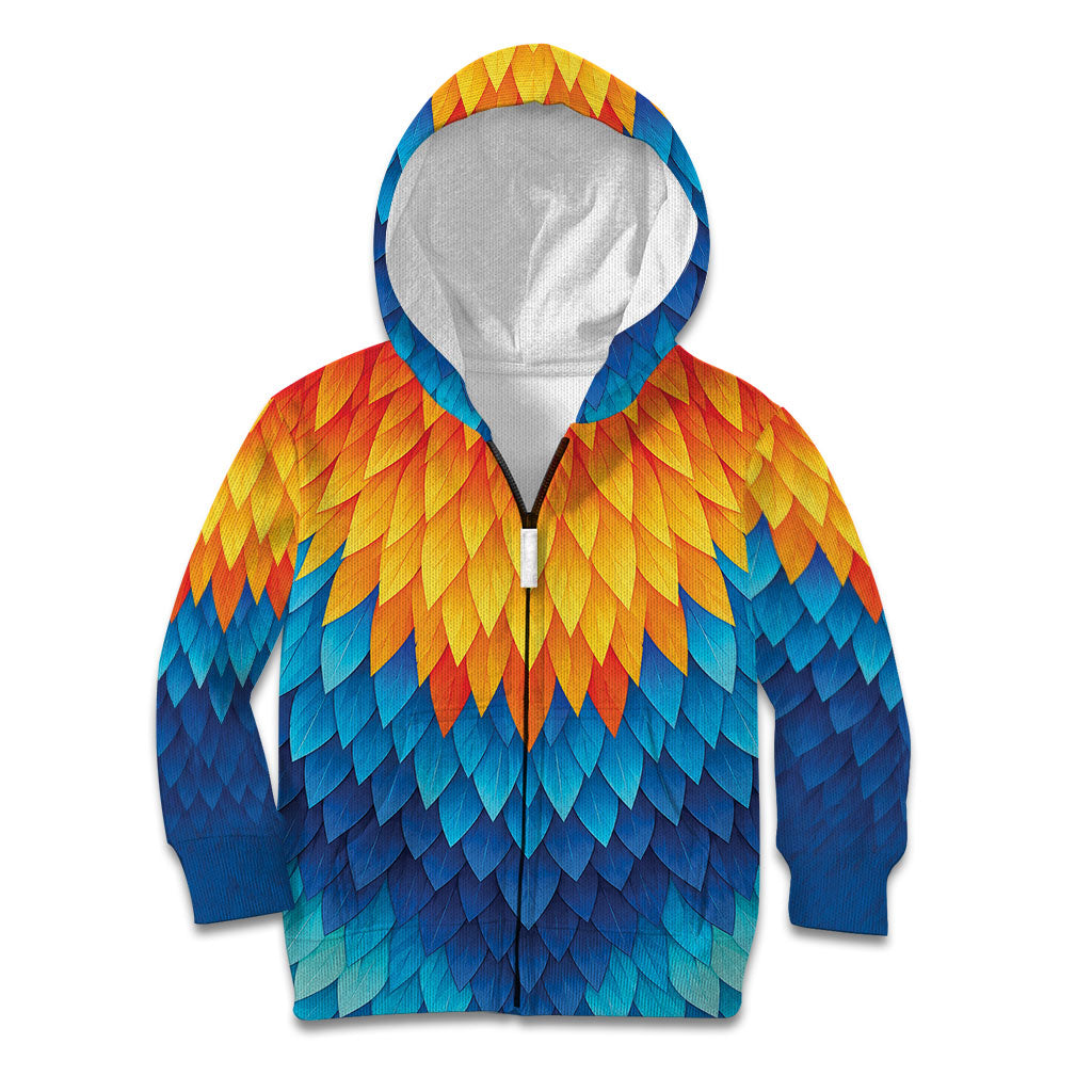 Polynesia Colorful Rooster Costume Kid Hoodie LT05 Zip Hoodie Multicolor - Polynesian Pride