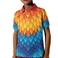 Polynesia Colorful Rooster Costume Kid Polo Shirt