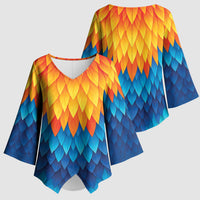 Polynesia Colorful Rooster Costume Kimono Sleeve Blouse LT05 - Polynesian Pride