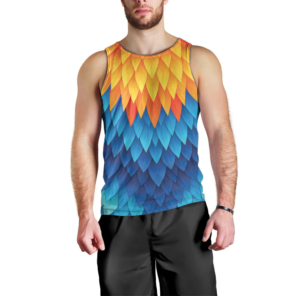 Polynesia Colorful Rooster Costume Men Tank Top