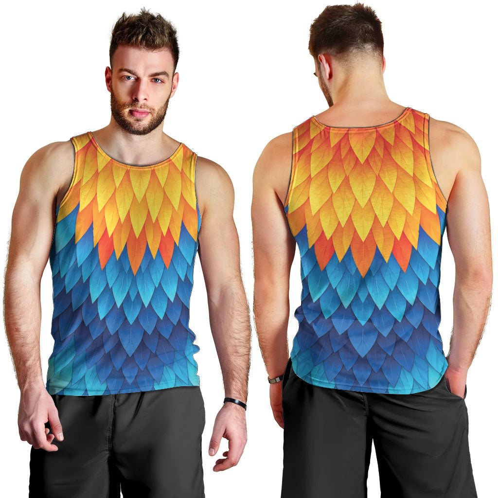 Polynesia Colorful Rooster Costume Men Tank Top