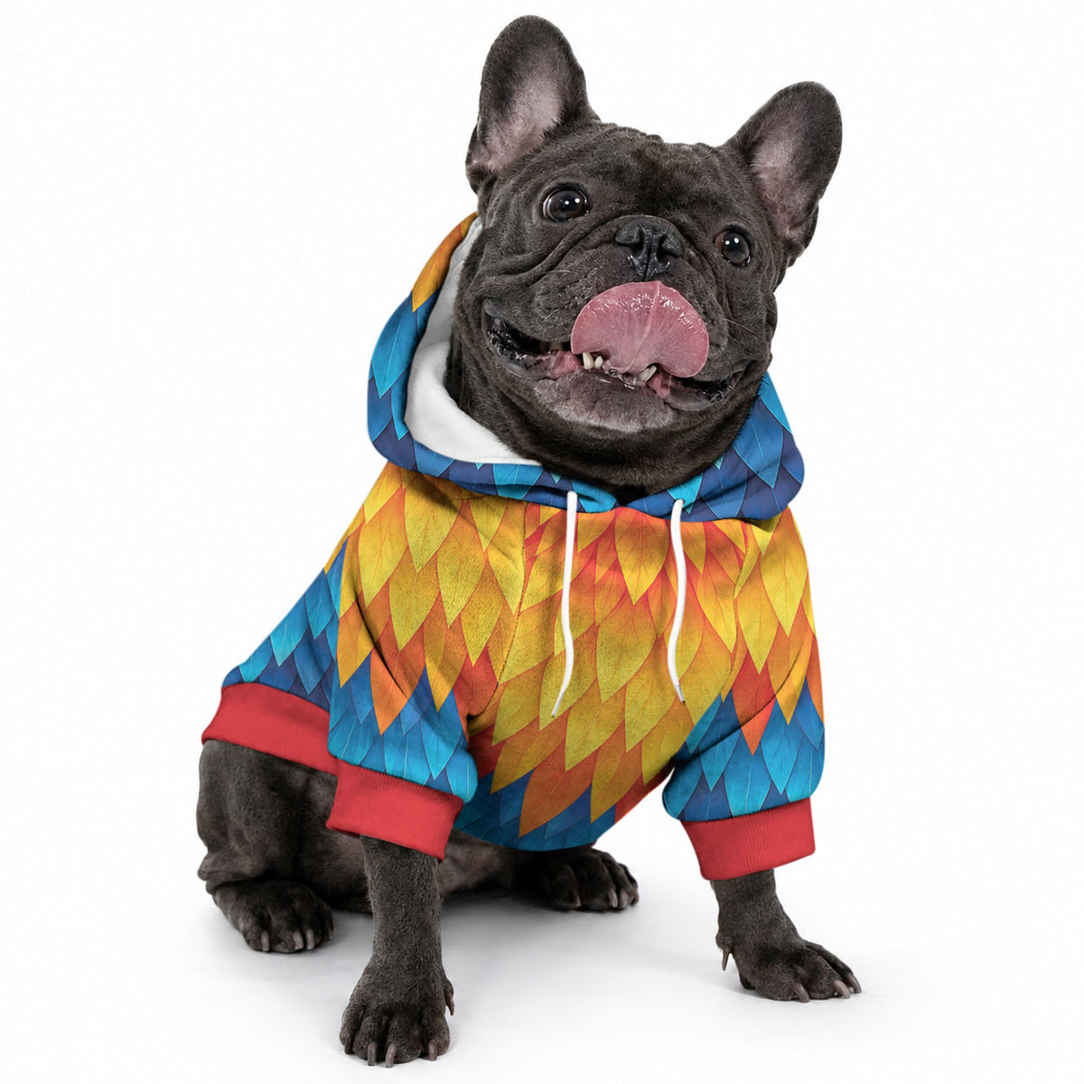 Polynesia Colorful Rooster Costume Pet Hoodie