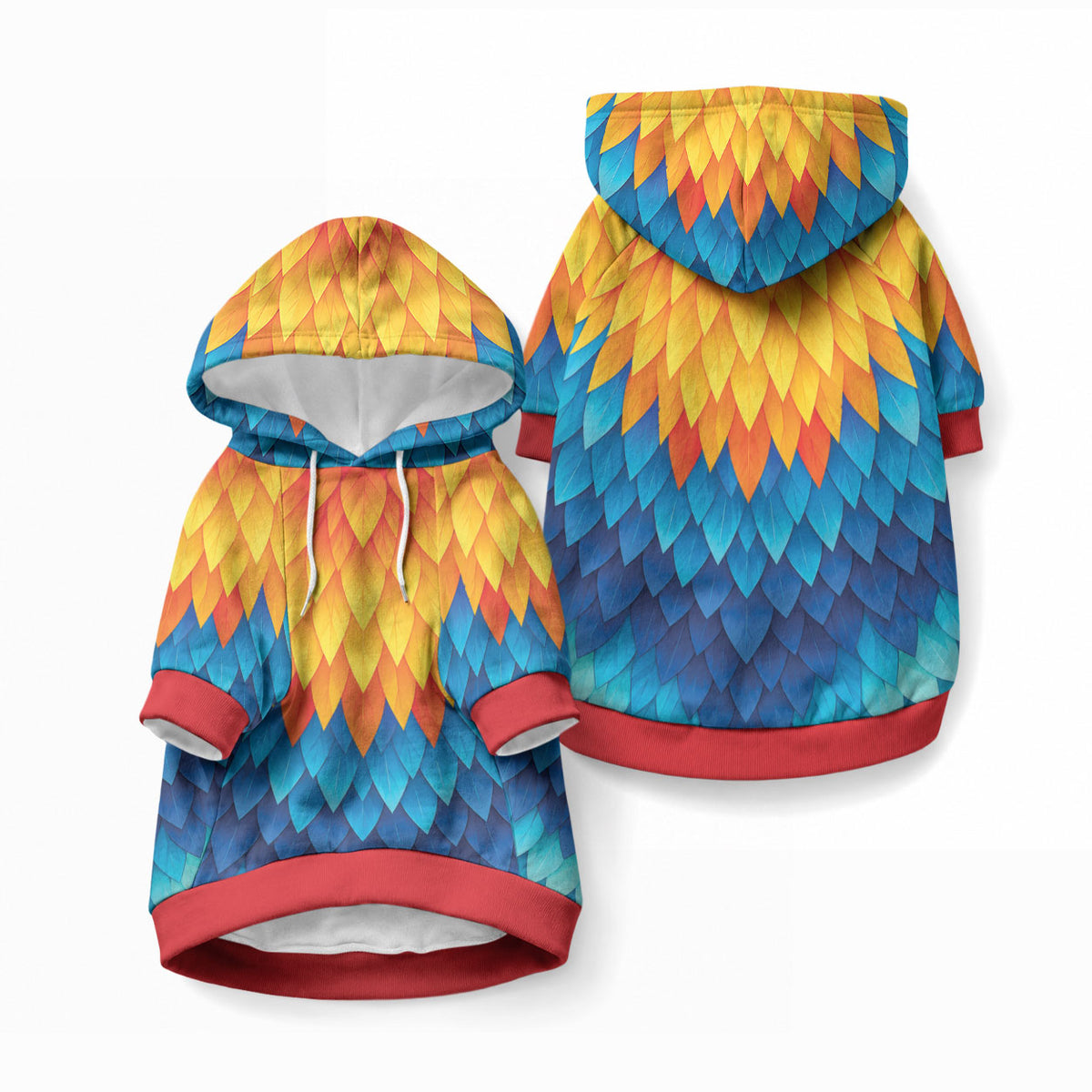 Polynesia Colorful Rooster Costume Pet Hoodie