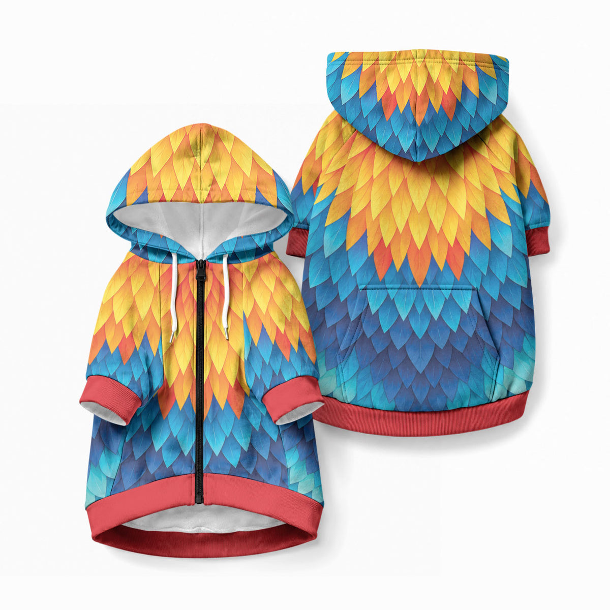 Polynesia Colorful Rooster Costume Pet Hoodie