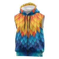 Polynesia Colorful Rooster Costume Sleeveless Zip Hoodie LT05 Multicolor - Polynesian Pride