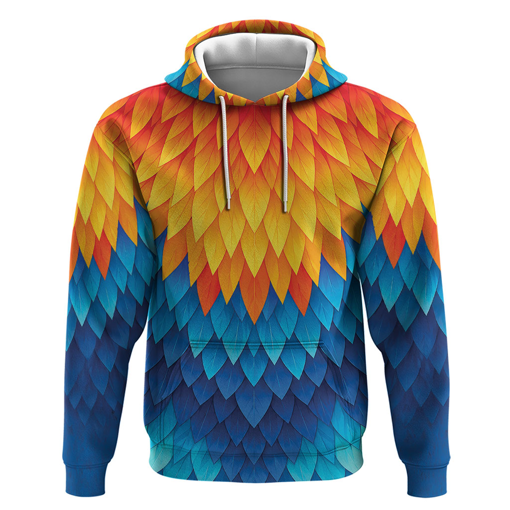 Polynesia Colorful Rooster Costume Zip Hoodie