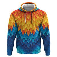 Polynesia Colorful Rooster Costume Zip Hoodie
