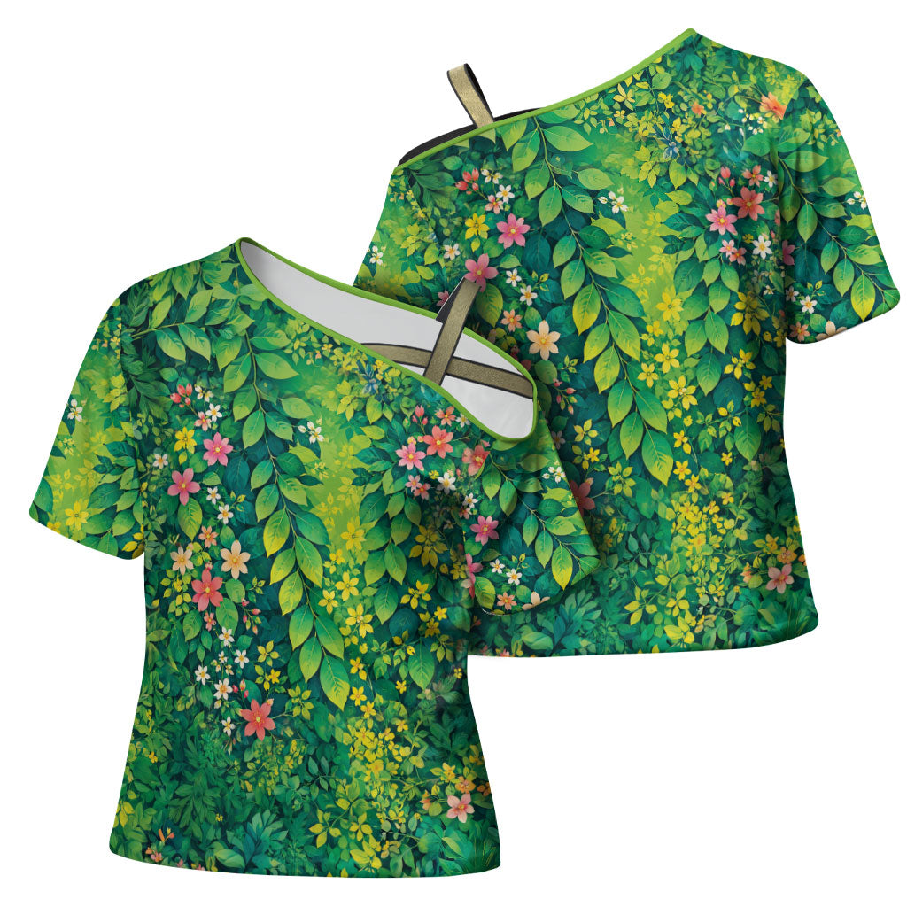 Polynesian Enchanted Mother Nature Costume Cross Shoulder Shirt LT05 - Polynesian Pride