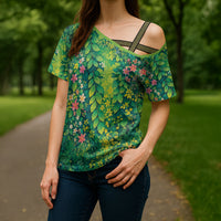 Polynesian Enchanted Mother Nature Costume Cross Shoulder Shirt LT05 - Polynesian Pride