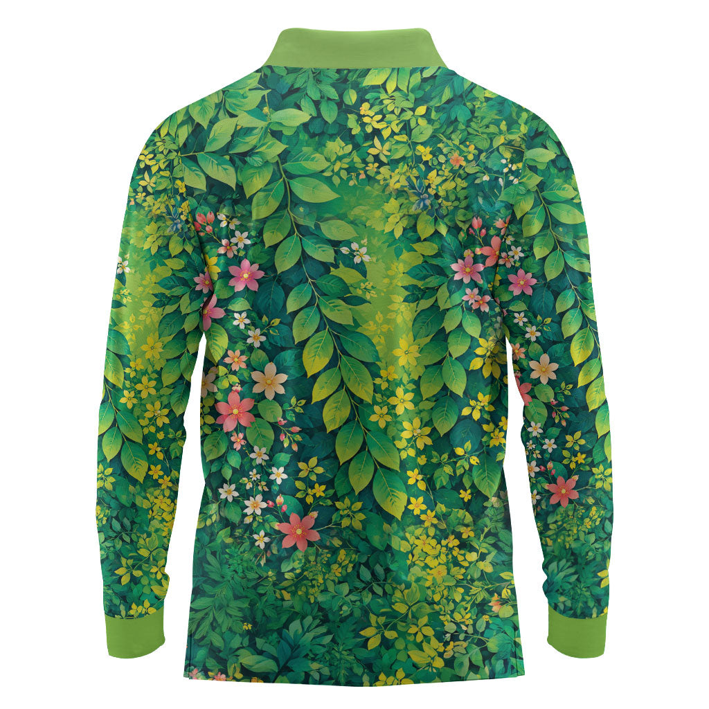 Polynesian Enchanted Mother Nature Costume Long Sleeve Polo Shirt
