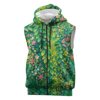 Polynesian Enchanted Mother Nature Costume Sleeveless Zip Hoodie LT05 Green - Polynesian Pride
